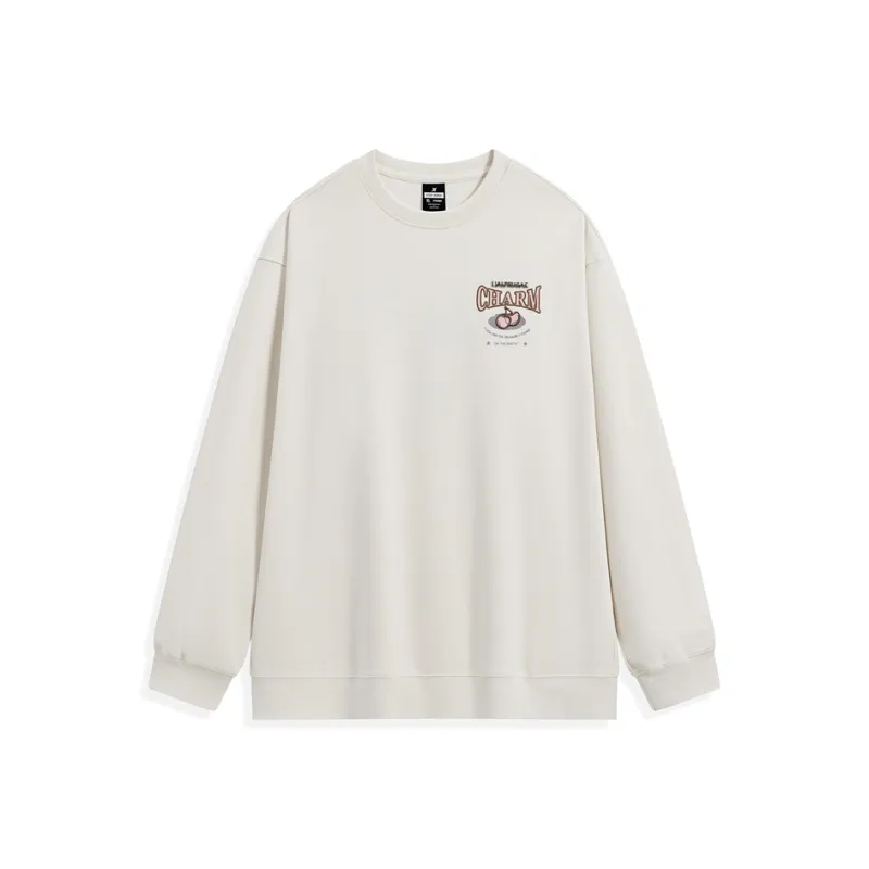 XTEP Hoodie Unisex Cotton White-0