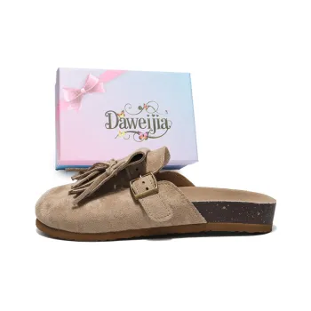 Dawei's House Fringe Abrasion Resistant Wrap toe Slippers Women's