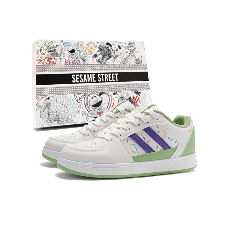 SESAME STREET Coverage Warm Slip-Resistant Cushioning Low-Top Skateboard Shoes Unisex-16