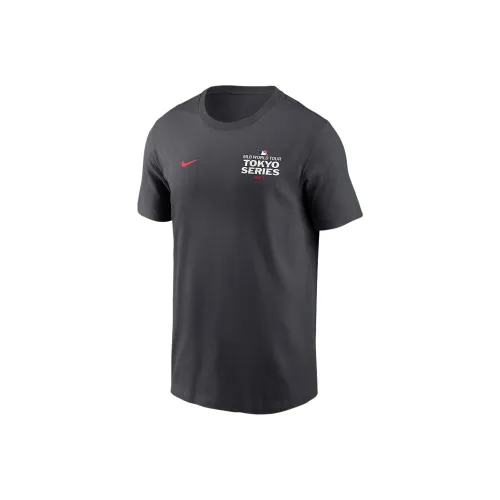 Nike x MLB Chicago CubsLos Angeles Dodgers 2025 World Tour Tokyo Series Matchup T Shirt Men's Anthracite