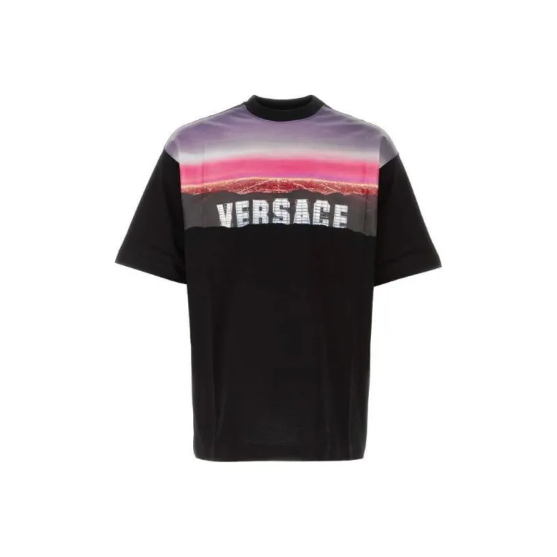 VERSACE Graphic-print Cotton T-shirt-0