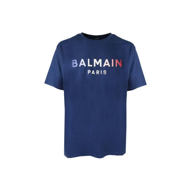 BALMAIN T-Shirts Men Blue-0