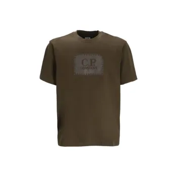 C.P.Company Label Style logo T shirt