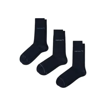 EMPORIO ARMANI Mid Calf Socks Men's 3 Pack Navy Blue