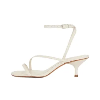 Schutz Helene One Strap Sandals 6cm Women's White