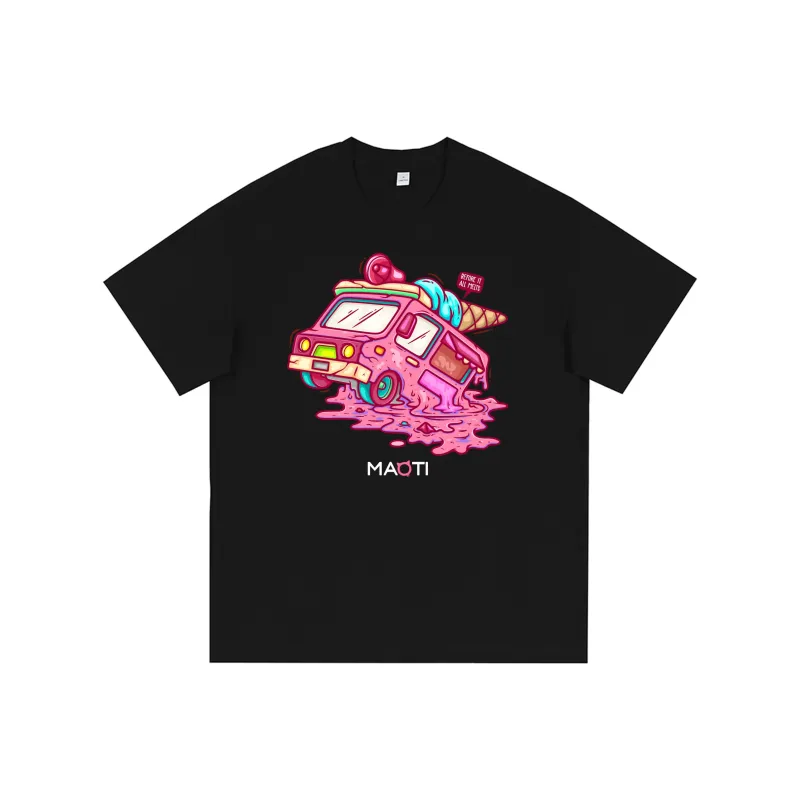 Cats T Shirt Unisex Black White-0