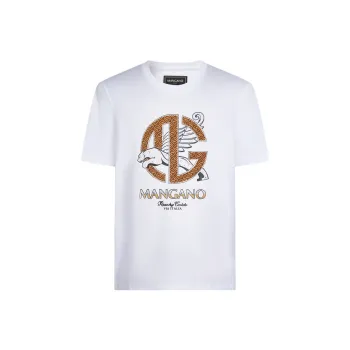 MANGANO Leopard Series T Shirt Men's White