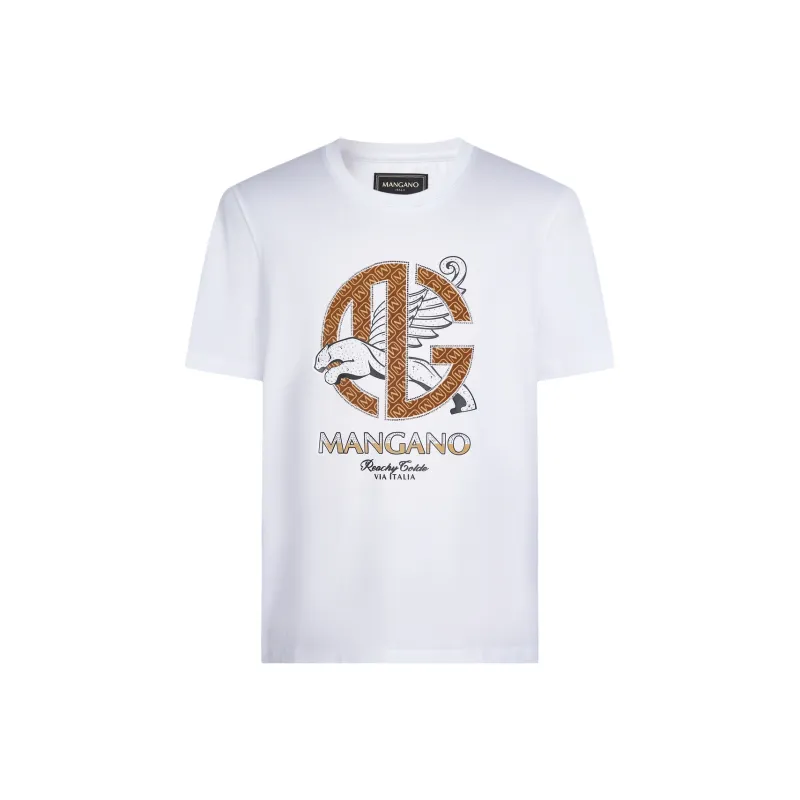 MANGANO Leopard Series T Shirt Men's White-0
