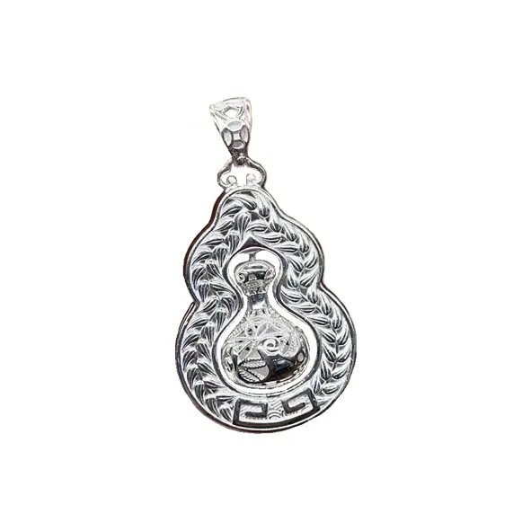 Old Qingyun Silver Building 999 Fine Silver Pendants Unisex-0