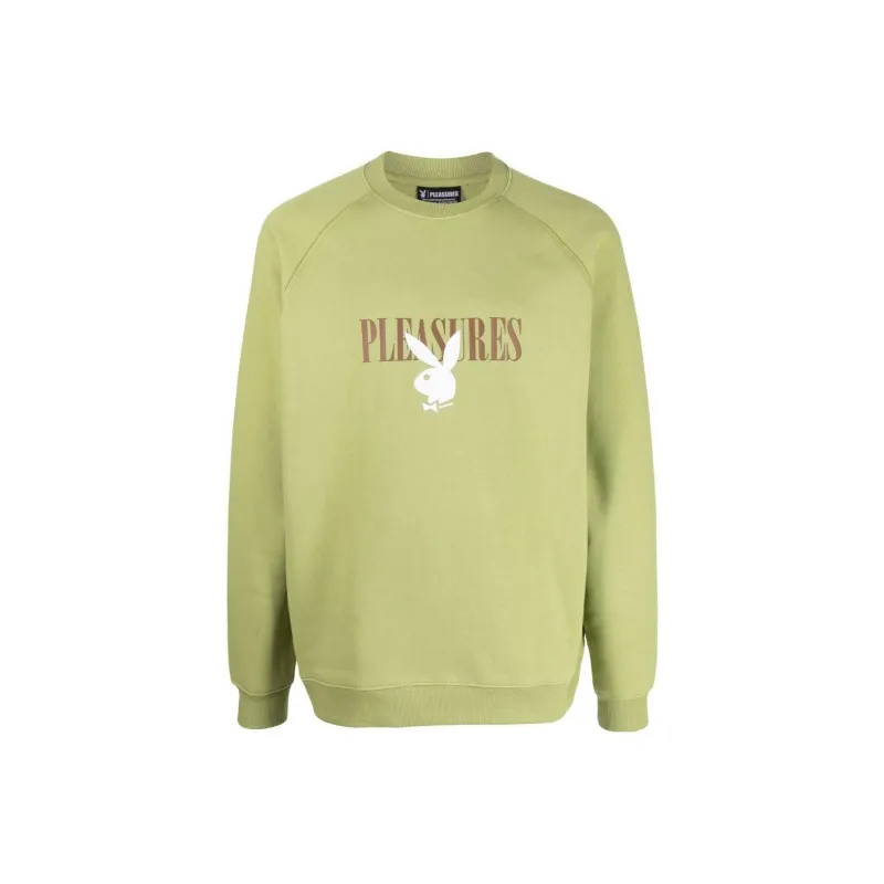 PLEASURES X Playboy Bunny Logo Crewneck-0