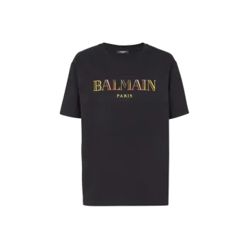 BALMAIN Vintage Logo Embroidered T Shirt