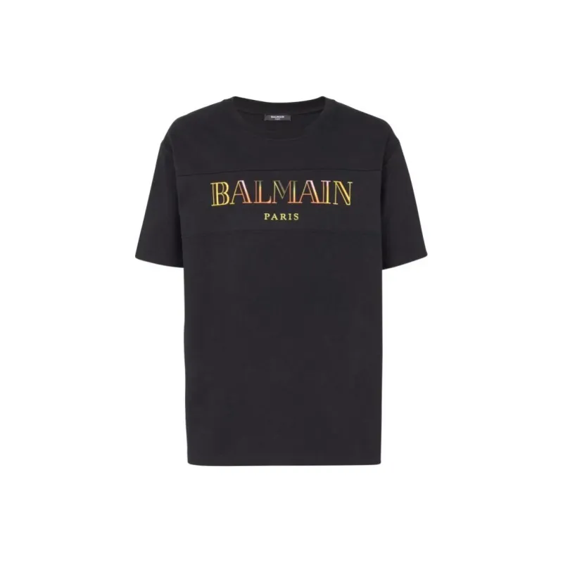 BALMAIN Vintage Logo Embroidered T Shirt-0