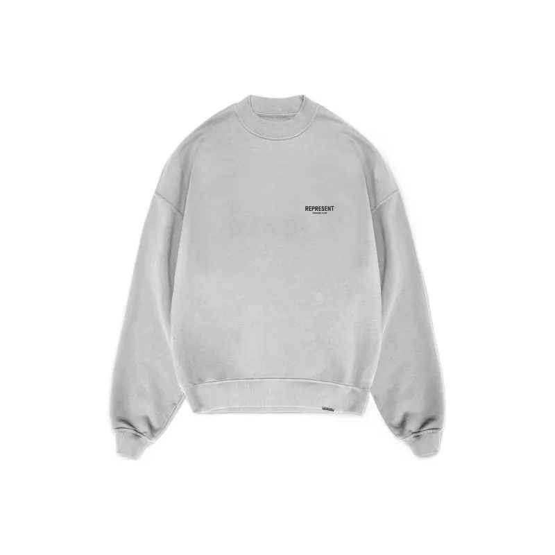 REPRESENT Logo Printed Oversized Crewneck Sweatshirt-0