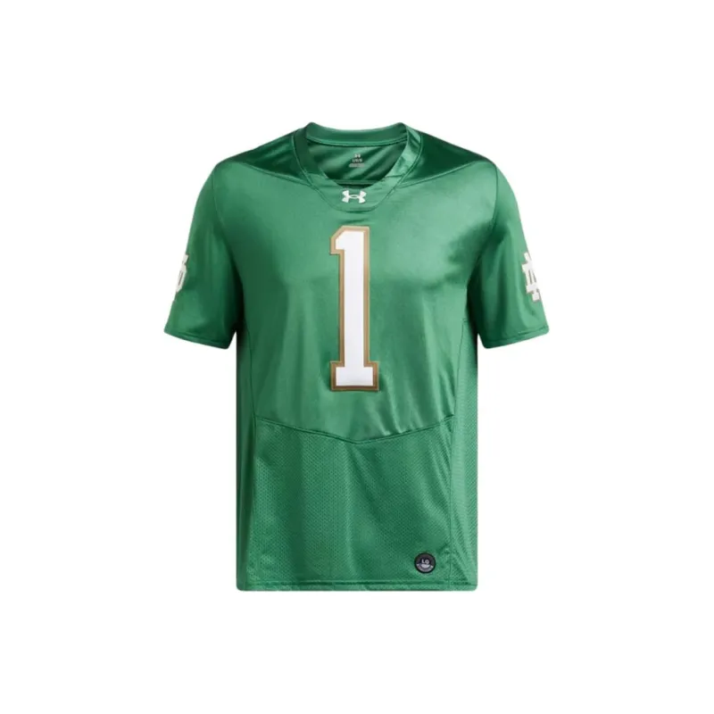 Under Armour Collegiate Football Replica Twill Jersey T Shirt Men Green-0