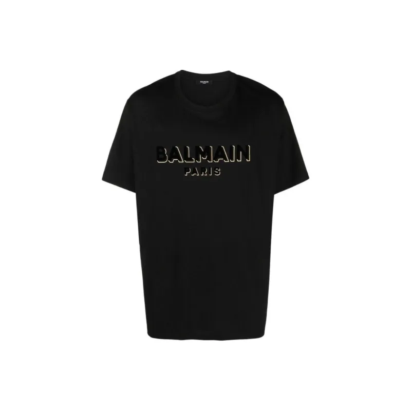 BALMAIN T-Shirts Men Black-0