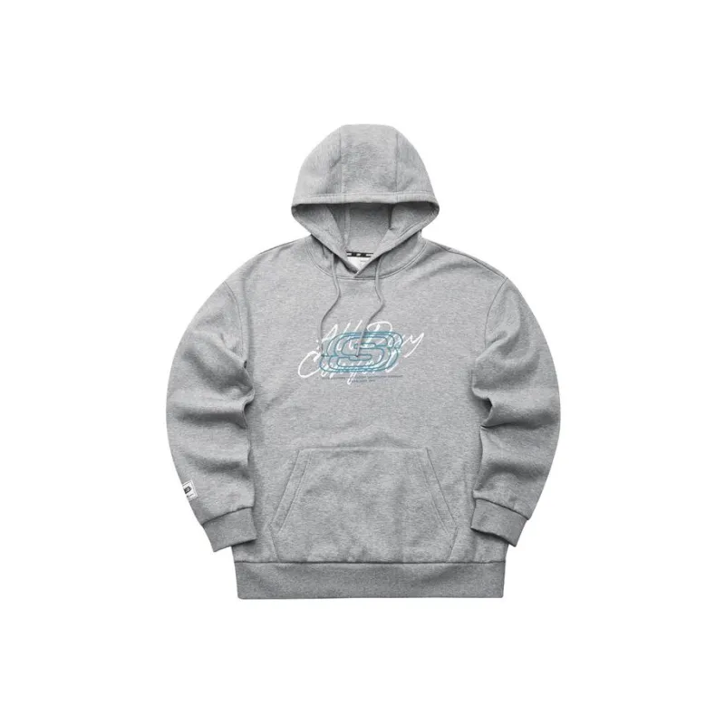 Skechers Hooded Sweatshirt Unisex Medium Heather Gray-0