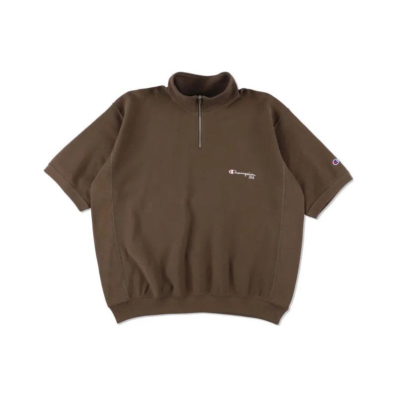 Wind And Sea X Champion WIND AND SEA Co-branded Edition T-Shirts Unisex Brown-0