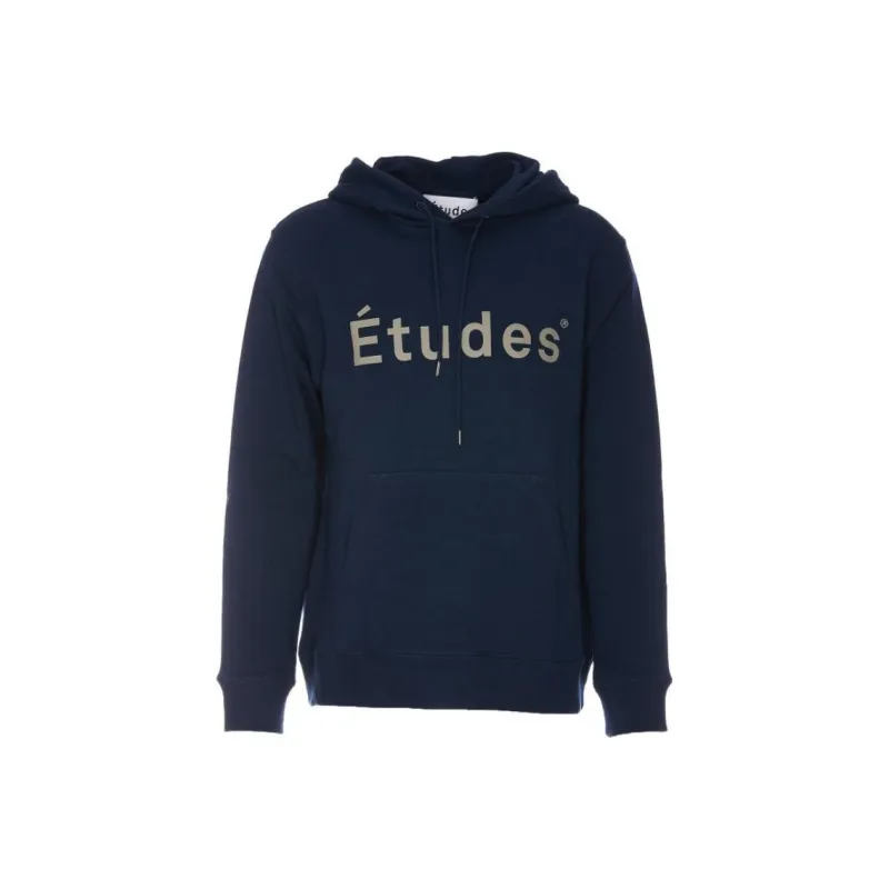 Etudes Logo Printed Drawstring Hoodie-0