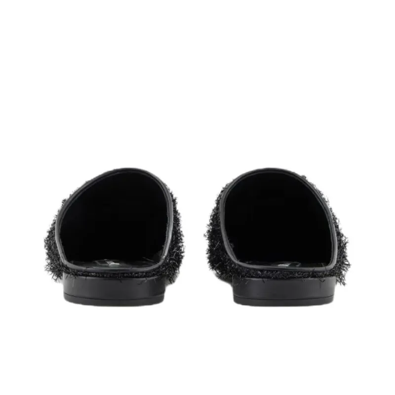 10 CORSO COMO x AMANI Wrap toe Slippers Women's Black-4