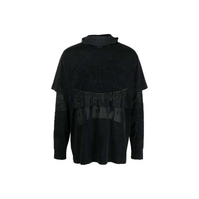 Givenchy Logo embroidered Long sleeve T shirt-0