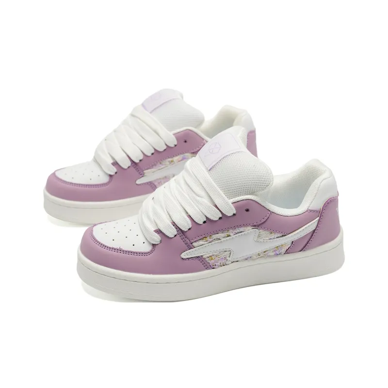 KAAVER OTTO Slip Resistant Cushioning Breathable Skateboard Shoes Unisex Chanel Inspired Purple-1