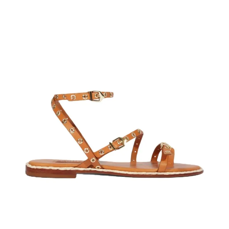 Schutz Annete One Strap Sandals Women's Brown-1