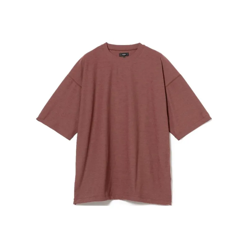 Beams T Shirts Men Burgundy-0