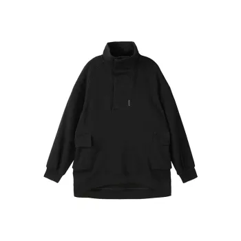 NORVINCY Outerwear Trendy Brand Half Open Collar Without Hood Sweatshirt Unisex