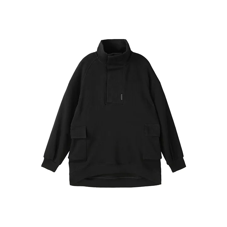 NORVINCY Outerwear Trendy Brand Half Open Collar Without Hood Sweatshirt Unisex-0