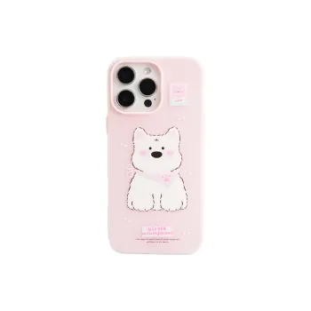 Wei Xin TPU Material Pink Cherry Bib West Highland Phone Cases Compatible With IPhone 16/15 Pro Max/Apple 13/14 Pro/Max