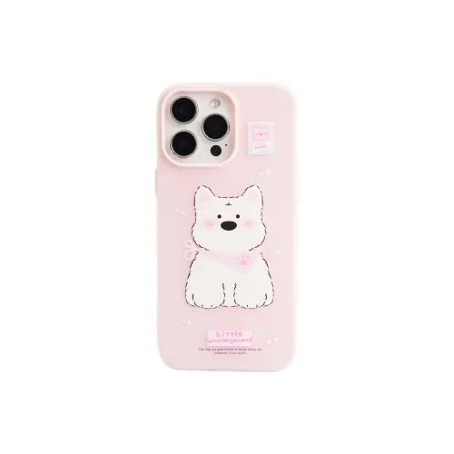 Wei Xin TPU Material Pink Cherry Bib West Highland Phone Cases Compatible With IPhone 16/15 Pro Max/Apple 13/14 Pro/Max