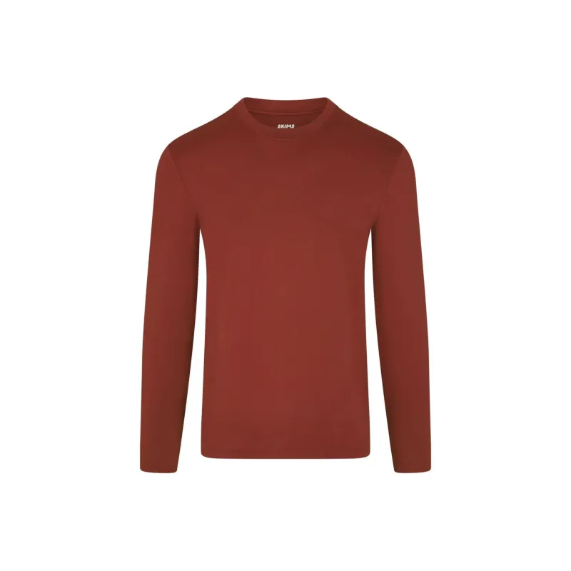 SKIMS OUTDOOR JERSEY MENS LONG SLEEVE T-SHIRT T-Shirt Men RUSTy Red-0