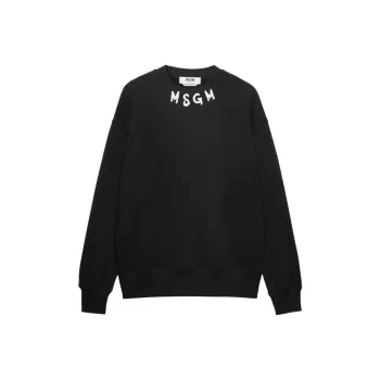 MSGM Logo print Cotton Sweatshirt