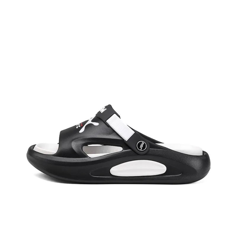 JEANSWEST New National Innovation Unique Black White Color Scheme Beach Sandals Men's-0