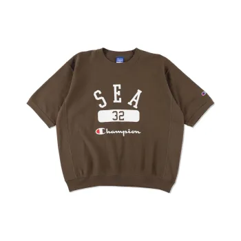 Wind And Sea X Champion WIND AND SEA Co-branded Edition T-Shirts Unisex Brown