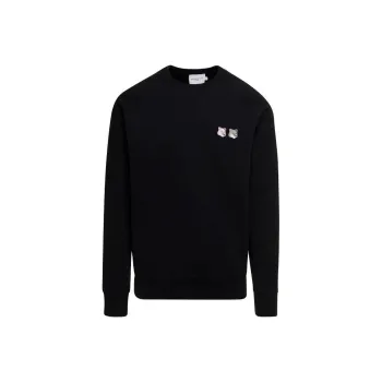 Maison Kitsune Fox Patches Crewneck Sweatshirt