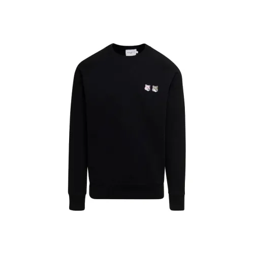 Maison Kitsune Fox Patches Crewneck Sweatshirt