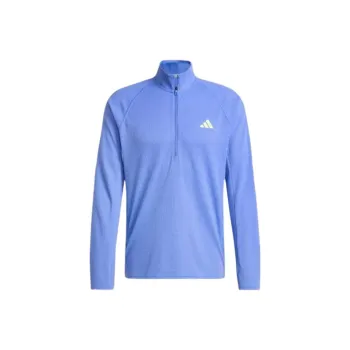 Adidas AdizeroAEROREADY Running Quarter Zip Long Sleeve Long Sleeve Top T Shirt Men Cobalt Blue