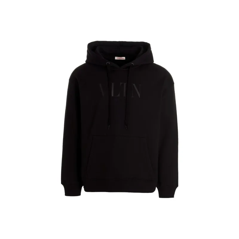 Valentino Vltn Logo Printed Drawstring Hoodie-0