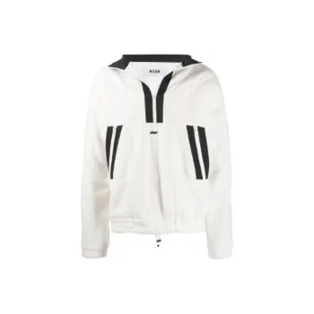 MSGM Logo Plaque Half Zip Sweater