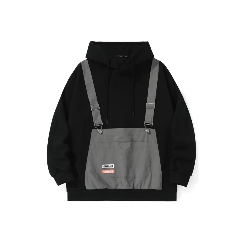 GENANX Sweatshirts Unisex Black-0