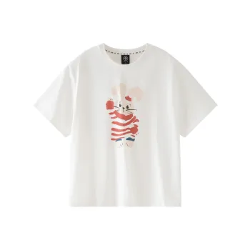 TCH T Shirts Unisex White With Red Logo