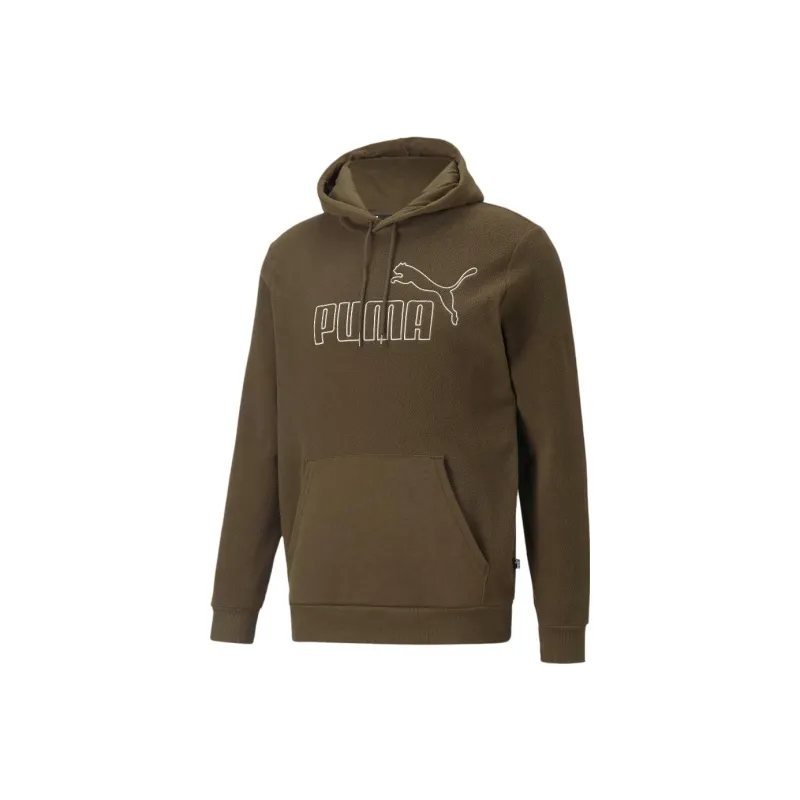 PUMA Essentialshoodie Sweatshirt Men's Dark Olive-0