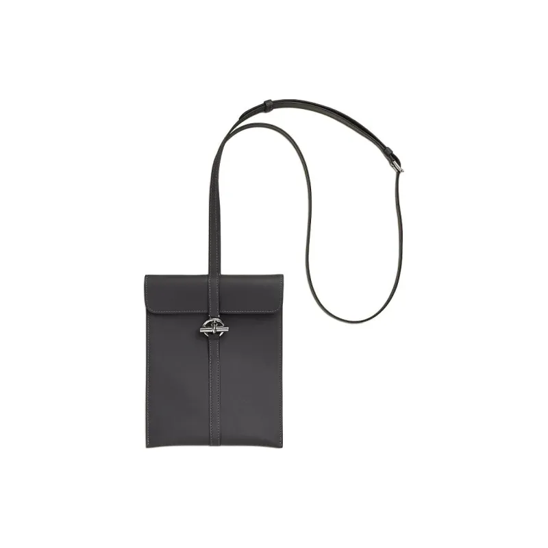 HERMES Swift Calfskin Handheld Crossbody Bag, Shoulder Bag Women's 85 Ardoise Slate Gray-0