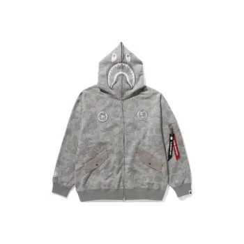 A BATHING APE X Alpha Industries Shark Full Zip Hoodie