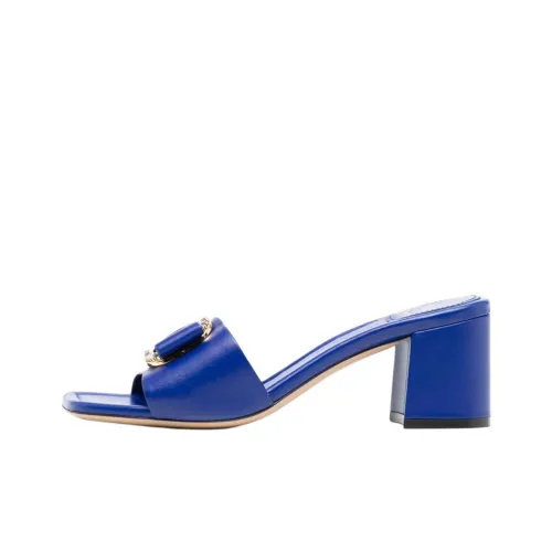 FERRAGAMO Slide Slippers 6cm Women's Blue