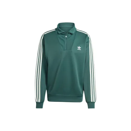 Adidas Originals Adicolor Funnel Neck Track Top Sweatshirt Men's Mineral Green