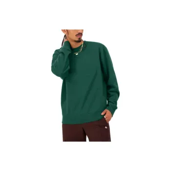 Champion Classic Fleece Crewneck Crown C Logo Sweatshirt Men's Green