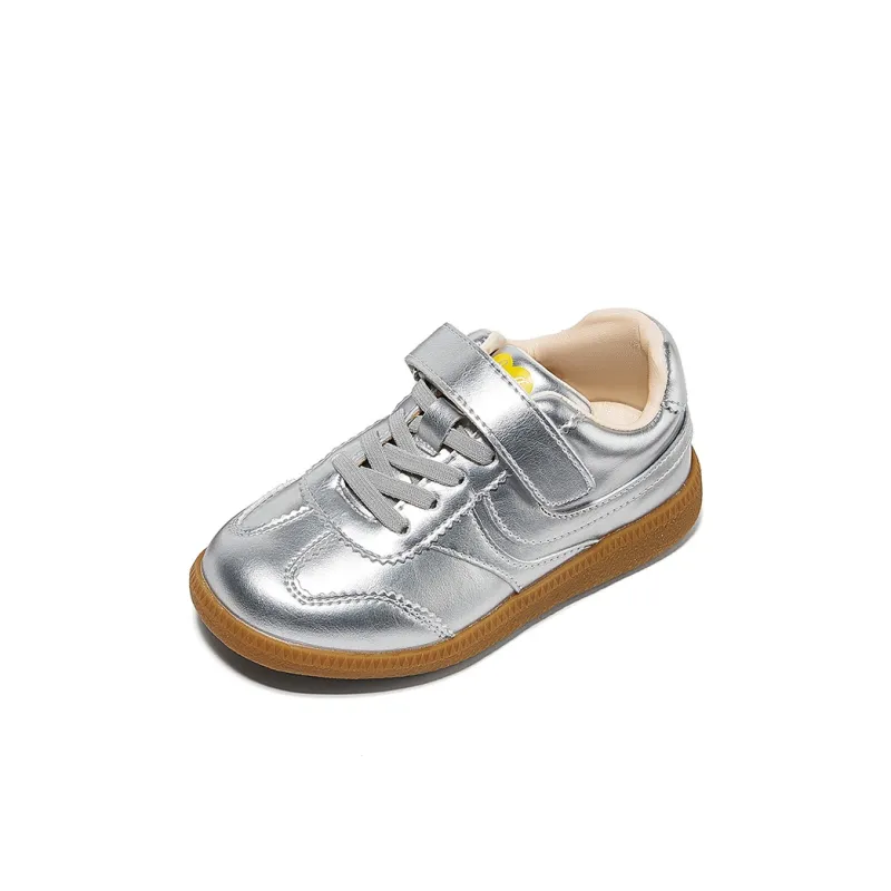 Snoffy Anti Slip Wear Resistant Low Top Kids' Skateboarding Shoes Silver Kids'-1