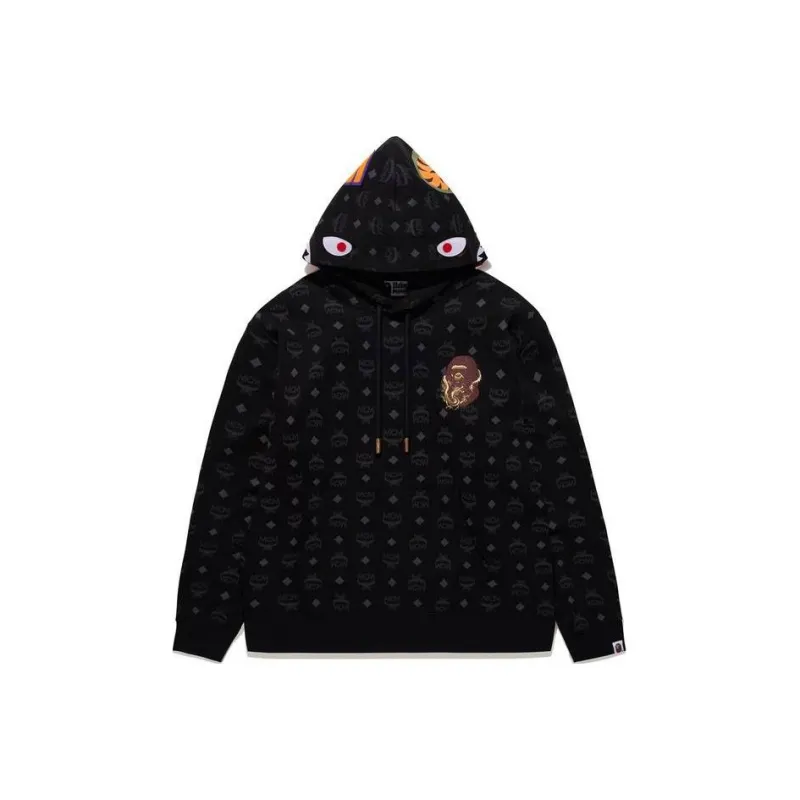Bape X Mcm Shark Pullover Hoodie-3
